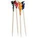 Sandwich Frills Assorted Color Wooden Picks - 4