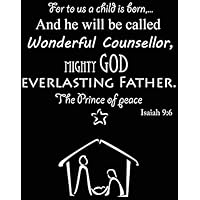 Kate KLC Unto us a Son is Born Christmas Bible Nativity Quote - Vinyl Wall Art Sticker Decal Mural Home Wall Decor Church School Decoration Made in U.S.A!