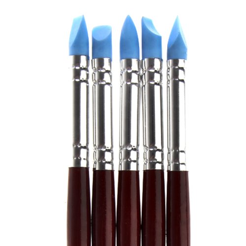 Jocestyle 5 Pcs Art Craft Pottery Clay Sculpture Modeling Sculpting Carver Carving Tools Kit (S) - Thumbnail 6