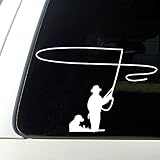 Fly Fishing Decal Car Truck Bumper Window Sticker | 5.5 In | KCD219