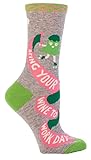 Blue Q Bring Your Wine to Work Day Women's Crew Sock, Grey One Size (Women's Shoe Size 5-10)