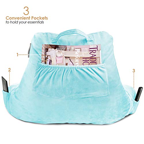 Nestl Reading Pillow Covers, (Cover ONLY) Small Bed Rest Pillow with Arms Cover TV and Reading