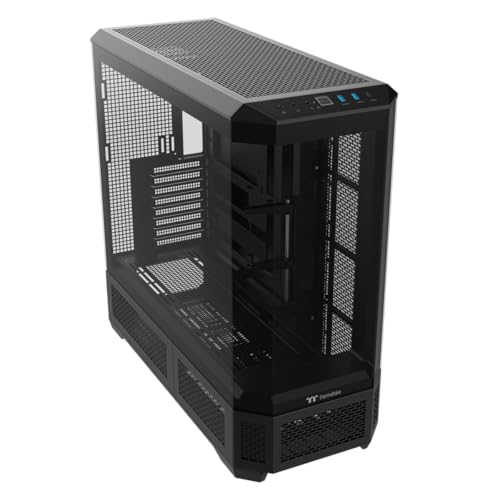 Thermaltake View 600 TG; Full Tower; 420mm Radiator Support; 480mm GPU Clearance; Hidden Connector Support; Rotatable PCIe Slots; 220mm PSU Clearance; Black; CA-11H-00F1WN-00