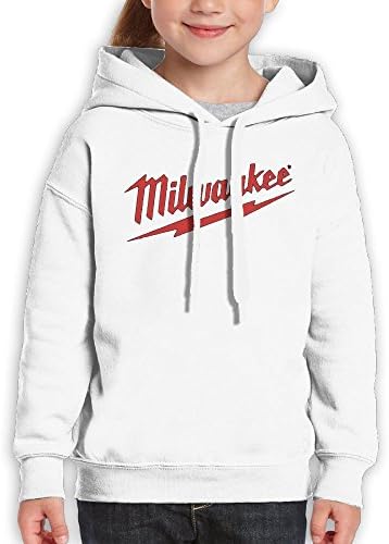 AnwenGP Pullover Power Tool Logo Milwaukee Father's Day Gift Unisex Boys,Girls,Youth Currents Sweatshirt Pocket Hoodie M White