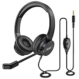 EKSA Headset with Microphone for PC, 3.5mm Wired