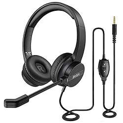 EKSA Headset with Microphone for PC, 3.5mm Wired