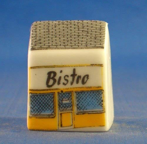 Porcelain China Collectable Thimble - Miniature House Shape - The Bistro