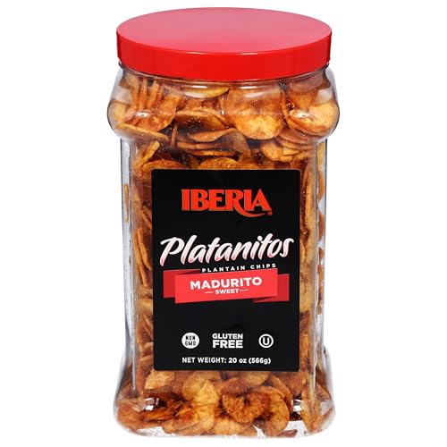 IBERIA MADURITOS NATURALLY SWEET PLANTAIN CHIPS, 20 OUNCE (PACK OF 1)