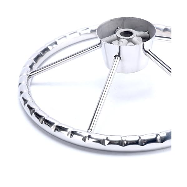 Amarine-made13-12-Inch-5-spoke-Destroyer-Style-Stainless-Boat-Steering-Wheel