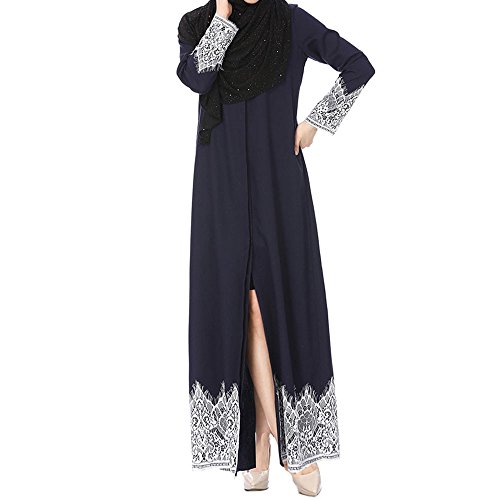Chanyuhui Open Front Abaya Kaftan Jilbab Muslim Islamic Maxi Dress Kaftan Kimono