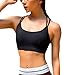 YIANNA Women's Padded Sports Bra Cross Back High Impact Workout Running Yoga Bra