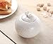 Jusalpha White fine china butterfly enbossed 3 piece teapot and creamer set (Teapot creamer set)