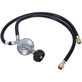 GasSaf 2 Feet Y-Splitter Low Pressure Propane Regulator Double Hose | Two Hose Kit for Type1 QCC1 Propane Tank, Most LP/LPG Gas Grill and Propane Appliance