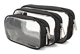 Clear Packing Trio Bags, Zip Top Cubes (Black Ballistic)