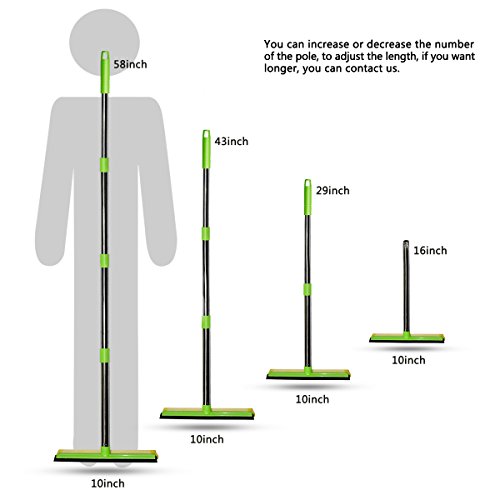 ITTAHO MultiUse Window Squeegee, 2 In 1 Window Cleaner With Long