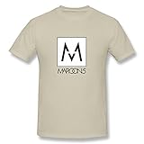 FENGTING Men's Maroon 5 Logo T-shirt Size L Natural