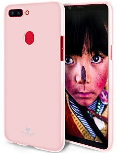 GOOSPERY Marlang Marlang Oppo R11S Case - Baby Pink, Free Screen Protector [Slim Fit] TPU Case [Flexible] Pearl Jelly [Protection] Bumper Cover for Oppo R11S, OPPOR11S-JEL/SP-PNK