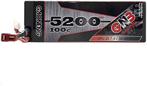 GNB 5200mah 2s 7.4v 100c wired Lipo Battery Hard Case with Universal Plug