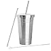 16oz Stainless Steel Tumbler with Straws - Insulated and Leak-Proof - Ideal for Smoothies, Coffee, and Other Hot and Cold Drinks