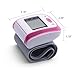 Wrist Blood Pressure Monitor Full Automatic Digital Blood Pressure Cuff Wrist BP Cuff with Pulse Rate Large Screen Display Alarm Function 2 User Modes (2 x 99Memory) Yonker YK-BPW1 - Pink