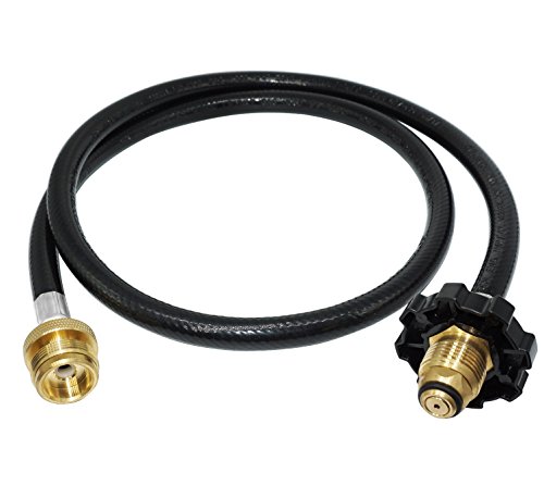 DozyAnt Propane Adapter 1 lb to 20 lb Hose Assembly with POL Old Style Connector for Most LP Tank, Connects 1 LB Appliance to 20 lb Propane Tank - CSA Certified - 4 Feet