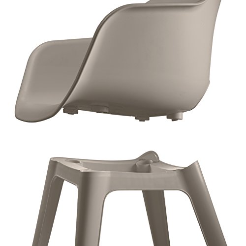 Allibert by Keter Gartensessel Akola, cappuccino, 2er Set, Kunststoff, 56.7 x 55.8 x 80.1 cm, Schalenstuhl in Cupform, perfekt für Garten, Terrasse oder Esszimmer – Bild 8