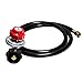 DOZYANT 20PSI 0-20PSI Adjustable High Pressure Propane Regulator with Hose, Black