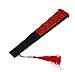 Amajiji Chinese/Japanese Vintage Retro Style Bamboo Wood Silk Folding Hand Fan for women HBSY (23cm) (003)