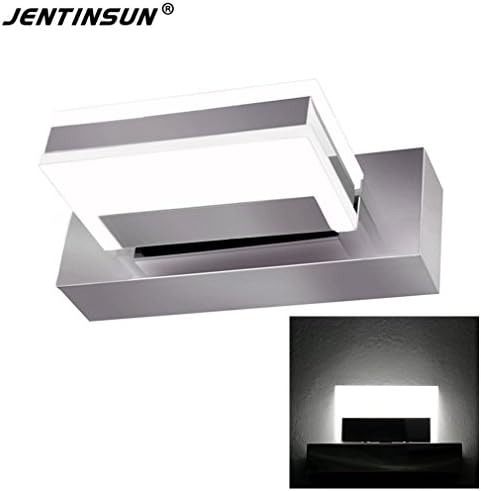 Jentinsun Bathroom Vanity Lights Fixtures 3W LED Mirror Front Wall Mounted Sconces Lamp Modern Waterproof Anti-Fog Acrylic Bedroom Cabinet Make-up Lighting (Cold White)