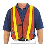 Acme United Lightweight Safety Vests VEST,SFTY,RFLCTV,MESH,ORN (Pack of 4)