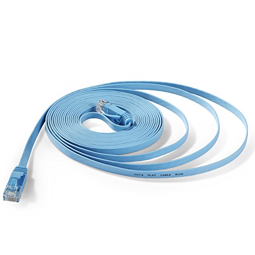 Hexagon network - ethernet cable cat6 flat 15ft blue, n…