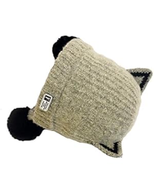 World Baby Kids Cute Cartoon Knit Hat Earflap Winter Caps