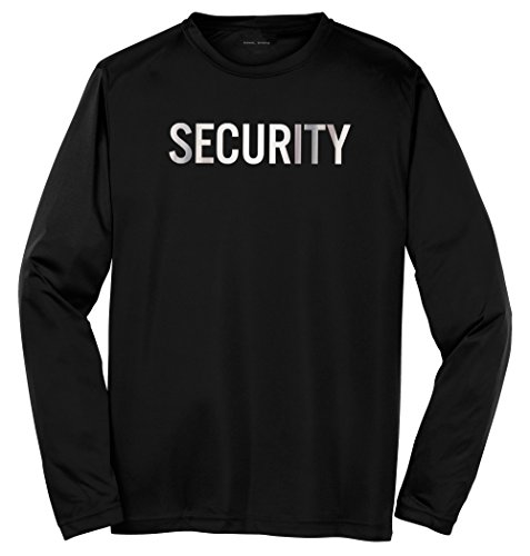 KAMAL OHAVA Menâ€™s Security Uniform T-Shirt, XL, Performance Long Sleeve