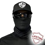 SA Company Face Shield Protect Wind, Dirt and Bugs. Keep Warm. Worn as a Balaclava, Neck Gaiter, Head Band, Doo RAG For Hunting, Fishing Running, Boating Cycling and Salt Lovers. - Tactical Black