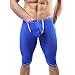 Tonsee Men's Fashion Sports Sexy Compression Base Layer Shorts Pants Underwear (L, Blue)