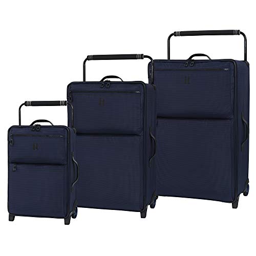 it luggage World's Lightest Los Angeles Softside Upright, Navy/Blue