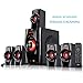 BeFree Sound 5.1 Channel Surround Sound Bluetooth Speaker System- Redthumb 1