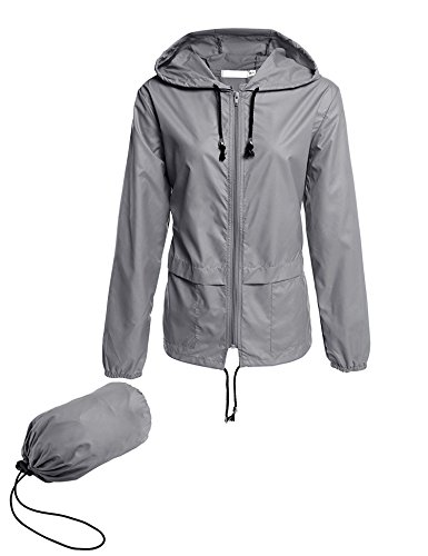 image for Kikibell Waterproof Raincoat, Women's Lightweight Hooded Raincoat Wate