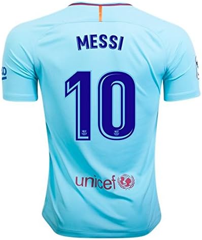 Lionel MESSI #10 AWAY BARCELONA 17/18 Soccer Jersey Men's Color BLUE Size L