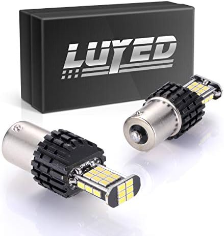 1156 Back Up  Light  Bulbs,LUYED 2 X 1600 Lumens Extremely Bright 1156 BA15S 1003 1141 7506 3020 30-EX Chipsets LED Bulbs Used For Backup Reverse Lights, Xenon White
