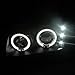 Spec-D Tuning Black Projector Headlights Compatible with 2003-2007 Chevy Silverado, 2002-2006 Chevy Avalanche Without Body Cladding, Left + Right Pair Headlamps Assembly