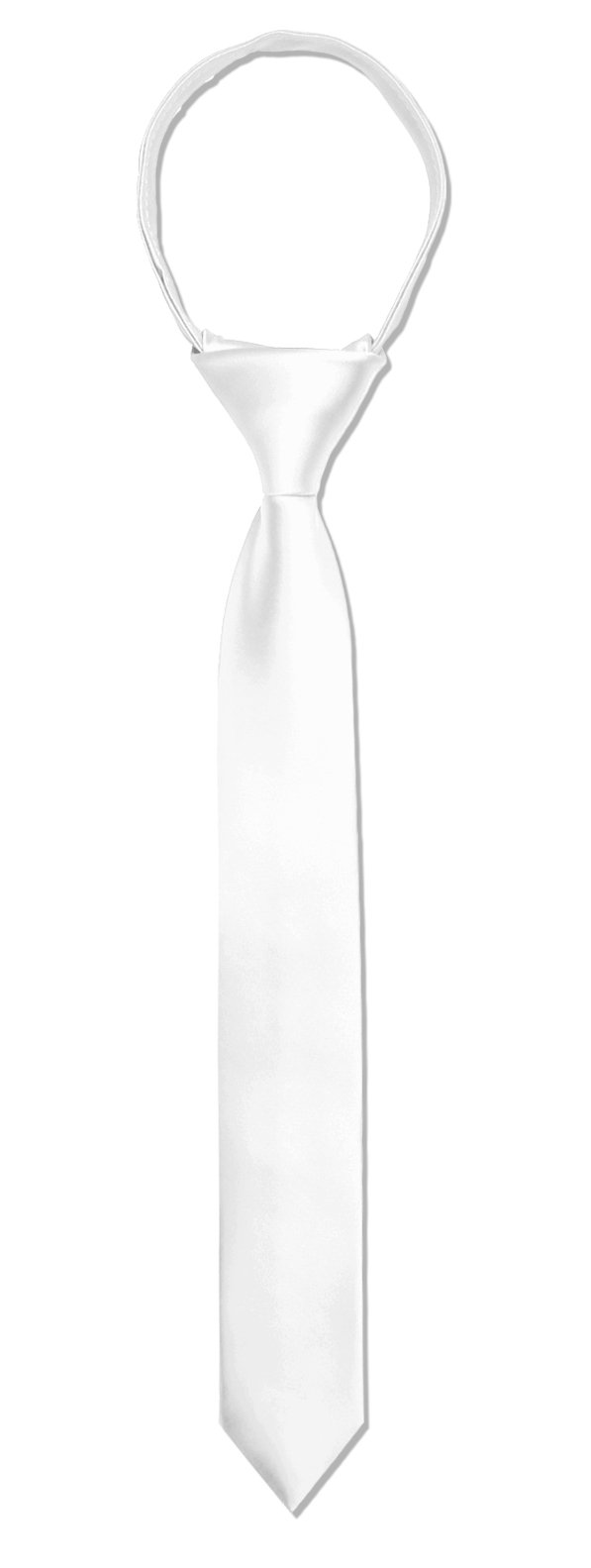 Black n Bianco Boys' Satin Slim Zipper Neck Tie