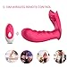 Wearable G Spot Butterfly Vibrator, Wireless Remote Control Clitoris Vibrating Dildo with 10 Vibration Pattern, Rechargeable Waterproof Female Masturbation Adult Sex Toys for Couple & Women, Red