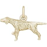 Rembrandt Charms Pointer Charm, Gold Plated Silver