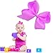 Pretty See Grosgrain Ribbon Bow Hair Clips 6'' Large Boutique Hair Bows for All Ages, 20Pcs/Set