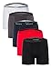 Men's Underwear Soft Cotton Boxer Briefs Short with Open Fly 5 Pack L
