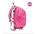 Children Trolley School Bag Backpack Wheeled School Bag For Grils Kids Wheel Schoolbag Student Backpacks Bags (pink)