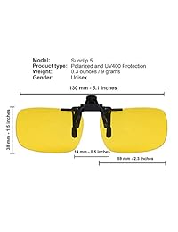 Gafas de sol polarizadas con clip en gafas de sol para conducir con funda.