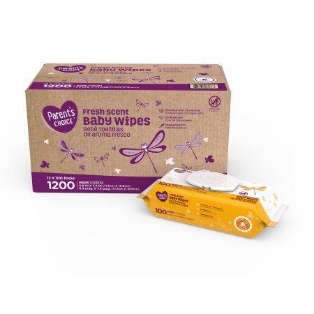 Parents Choice Baby Wipes, 12 packs of 100 (1200 count) (Fresh Scent) - Thumbnail 5