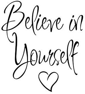MOVEmen Believe In Yourself Removable Art Vinyl Mural Home Room Decor Wall Stickers Hanging ornament Fridge sticker Window sticker curtain shower curtain living room mural for wall poster frame painti
